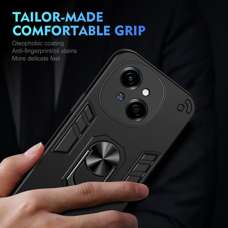 For Tecno Spark Go 1 / Spark Go Shockproof Metal Ring Holder Phone Case