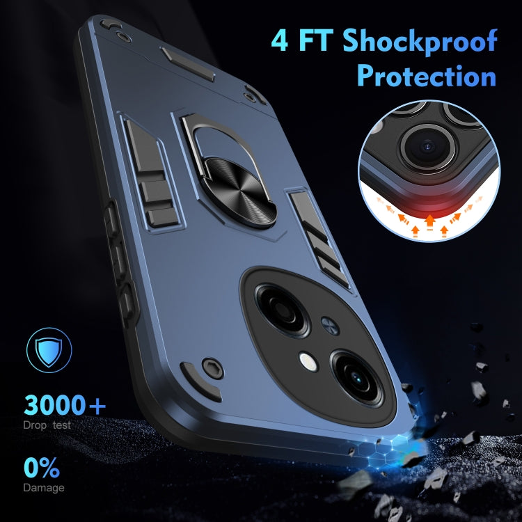 For Tecno Spark Go 1 / Spark Go Shockproof Metal Ring Holder Phone Case