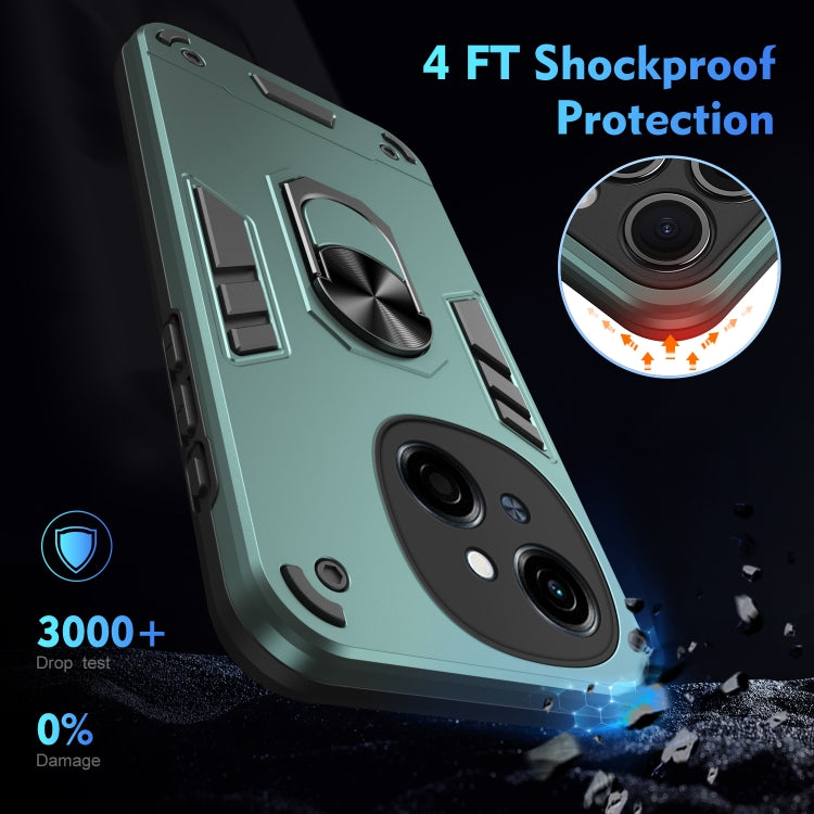 For Tecno Spark Go 1 / Spark Go Shockproof Metal Ring Holder Phone Case