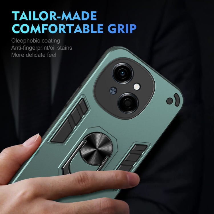 For Tecno Spark Go 1 / Spark Go Shockproof Metal Ring Holder Phone Case