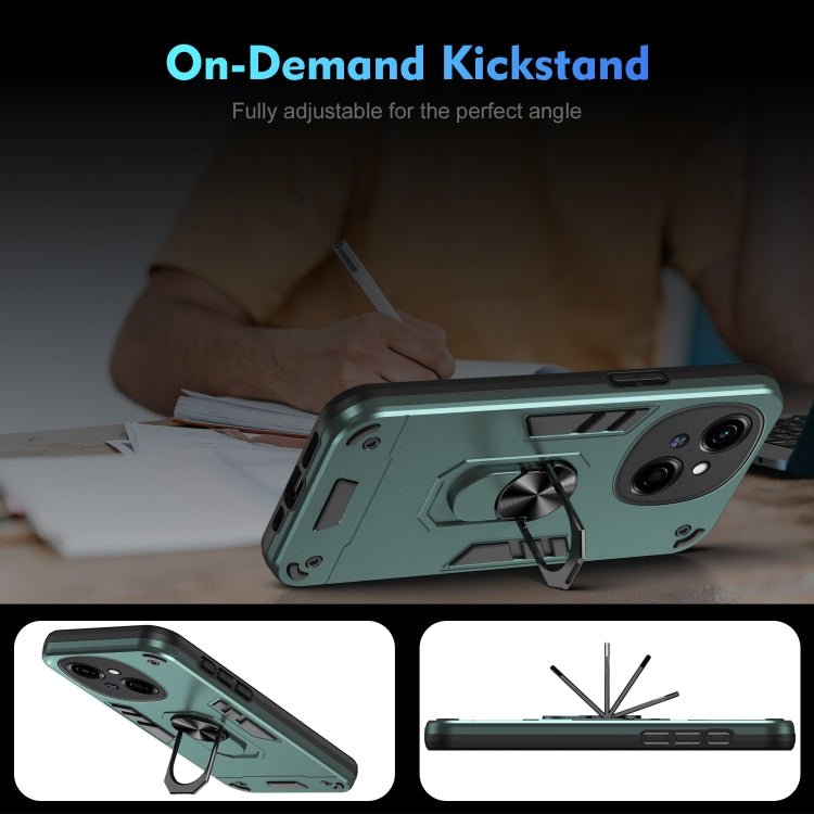 For Tecno Spark Go 1 / Spark Go Shockproof Metal Ring Holder Phone Case