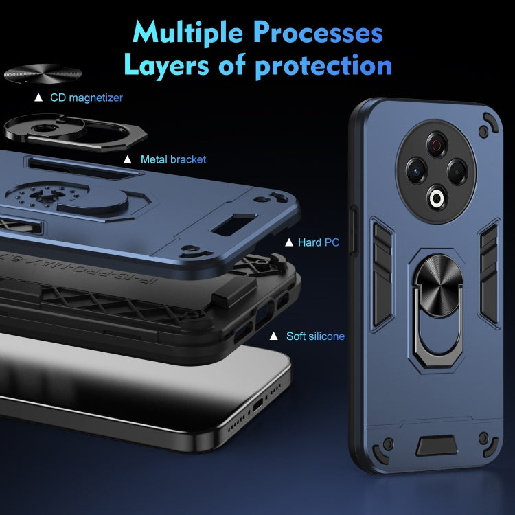 For Tecno Spark 30 Shockproof Metal Ring Holder Phone Case