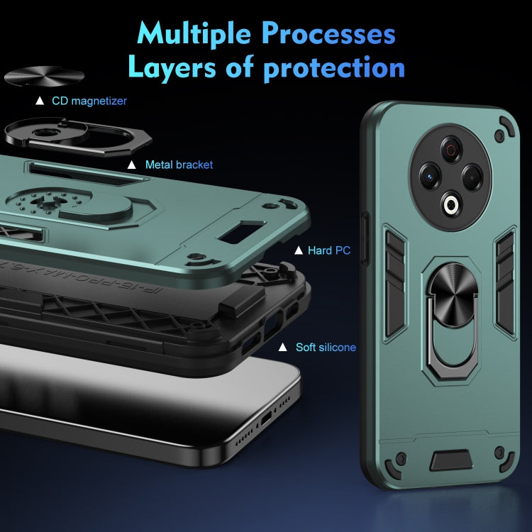 For Tecno Spark 30 Shockproof Metal Ring Holder Phone Case