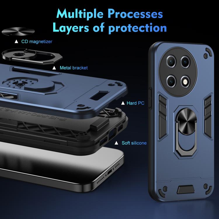 For Tecno Camon 30S / 30S Pro Shockproof Metal Ring Holder Phone Case