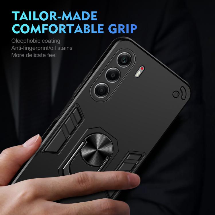For Tecno Camon 40 Shockproof Metal Ring Holder Phone Case