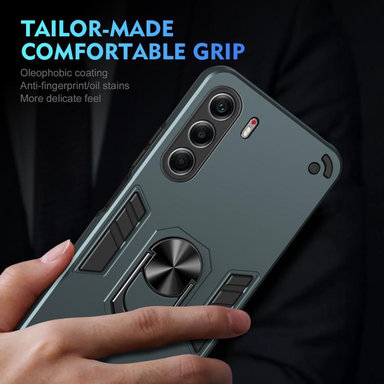 For Tecno Camon 40 Shockproof Metal Ring Holder Phone Case
