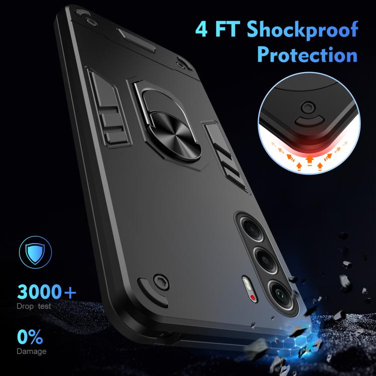 For Tecno Camon 40 Pro 4G Shockproof Metal Ring Holder Phone Case
