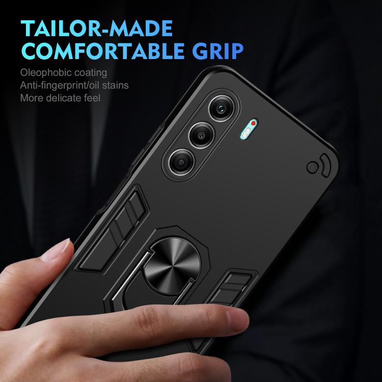 For Tecno Camon 40 Pro 5G Shockproof Metal Ring Holder Phone Case