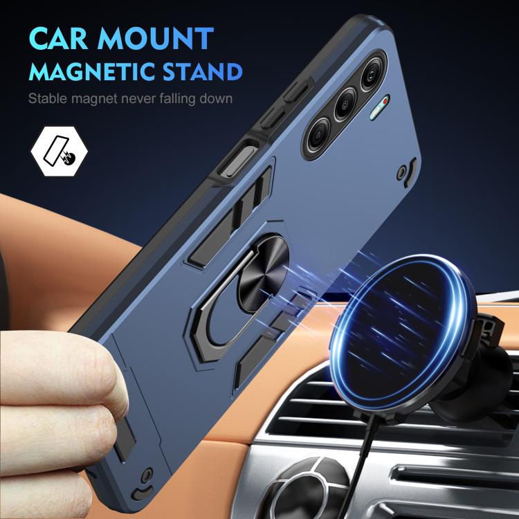 For Tecno Camon 40 Pro 5G Shockproof Metal Ring Holder Phone Case