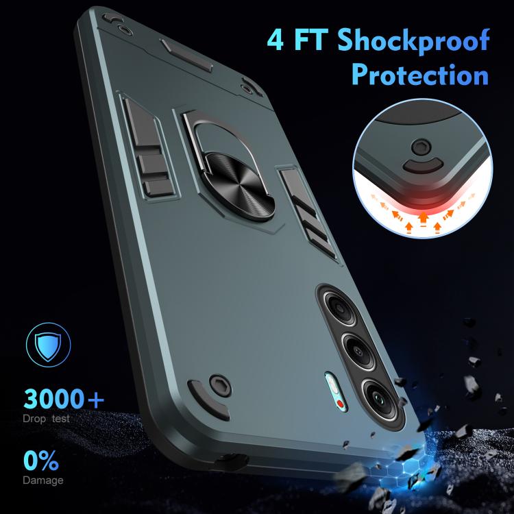 For Tecno Camon 40 Pro 5G Shockproof Metal Ring Holder Phone Case