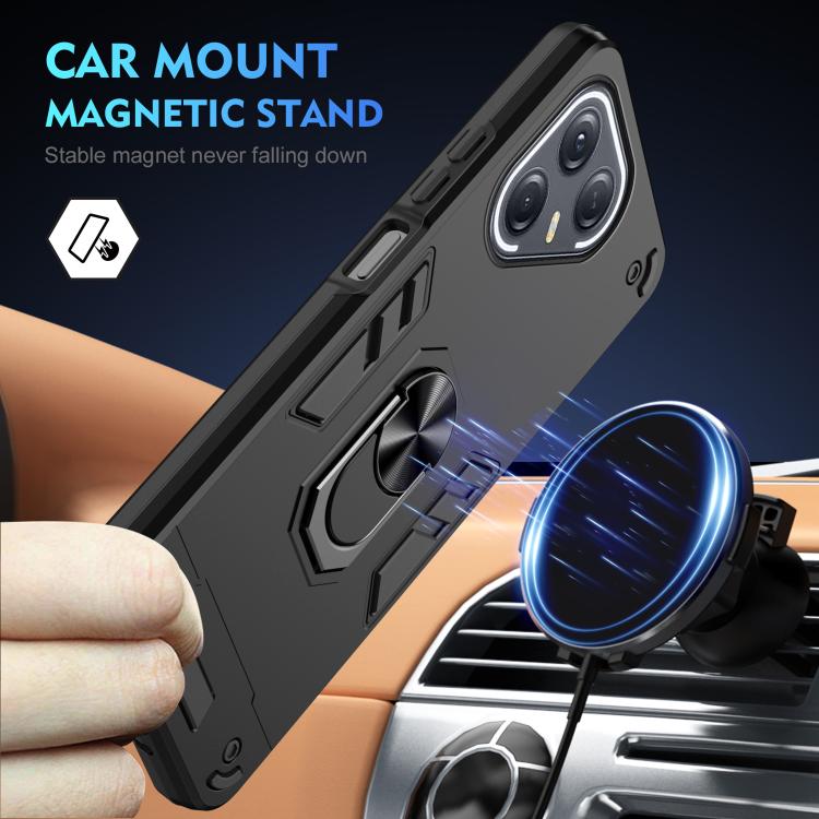 For Tecno Pova 7 Ultra 5G Shockproof Metal Ring Holder Phone Case