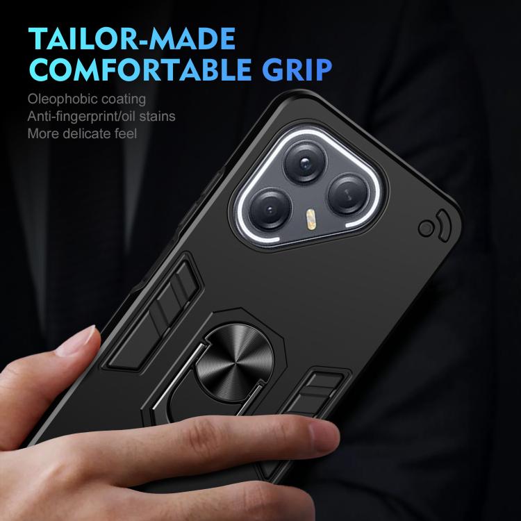 For Tecno Pova 7 Ultra 5G Shockproof Metal Ring Holder Phone Case