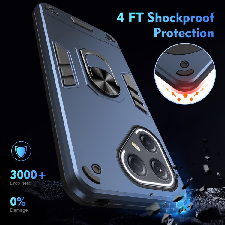 For Tecno Pova 7 Ultra 5G Shockproof Metal Ring Holder Phone Case
