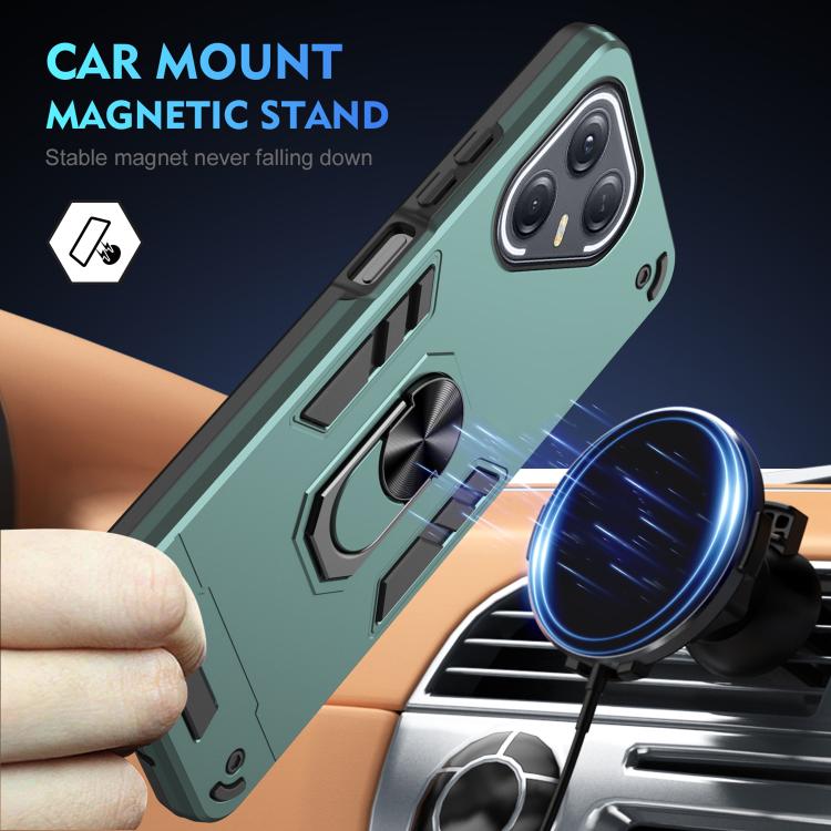 For Tecno Pova 7 Ultra 5G Shockproof Metal Ring Holder Phone Case