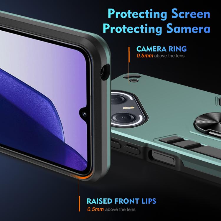 For Tecno Pova 7 Ultra 5G Shockproof Metal Ring Holder Phone Case