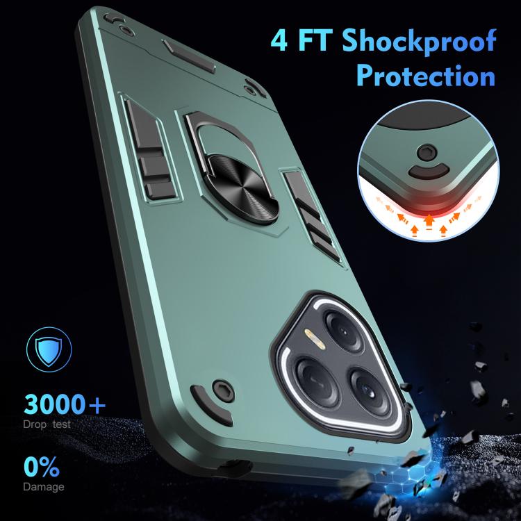 For Tecno Pova 7 Ultra 5G Shockproof Metal Ring Holder Phone Case