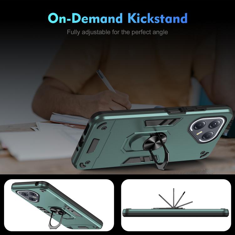 For Tecno Pova 7 Ultra 5G Shockproof Metal Ring Holder Phone Case