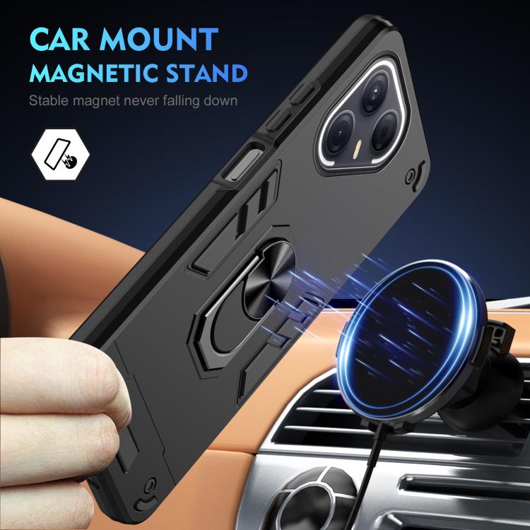 For Tecno Pova 7 5G Shockproof Metal Ring Holder Phone Case