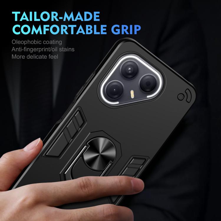 For Tecno Pova 7 5G Shockproof Metal Ring Holder Phone Case