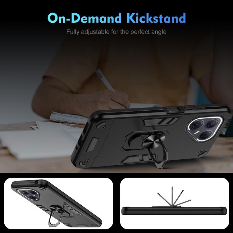 For Tecno Pova 7 5G Shockproof Metal Ring Holder Phone Case