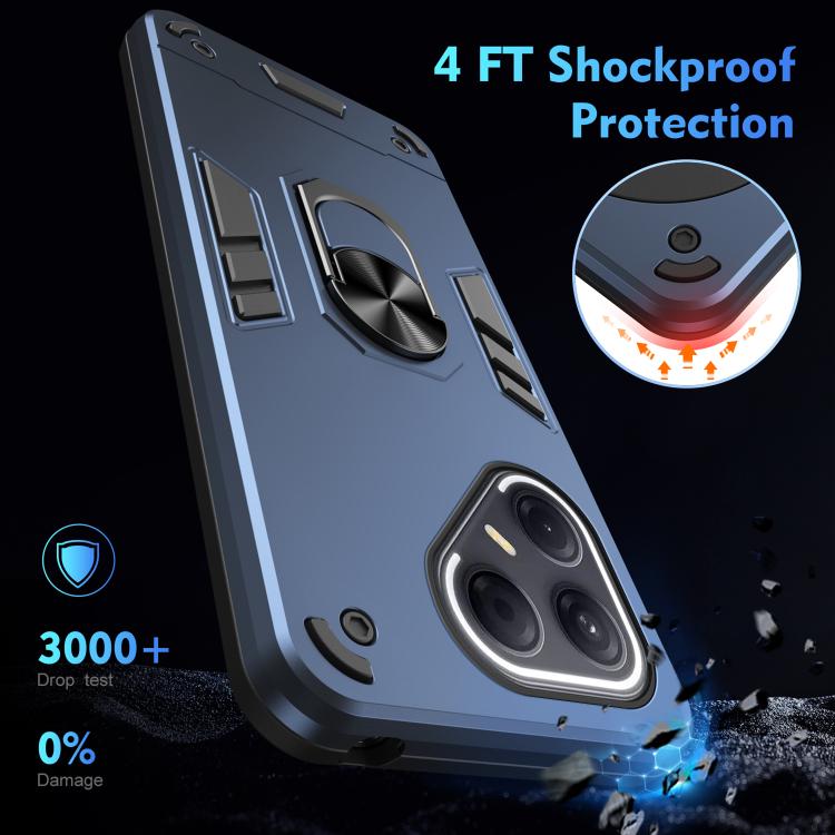 For Tecno Pova 7 5G Shockproof Metal Ring Holder Phone Case