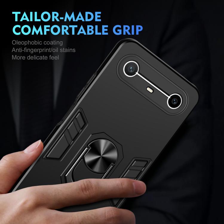 For Tecno Pova Slim 5G / Spark Slim 4G Shockproof Metal Ring Holder Phone Case