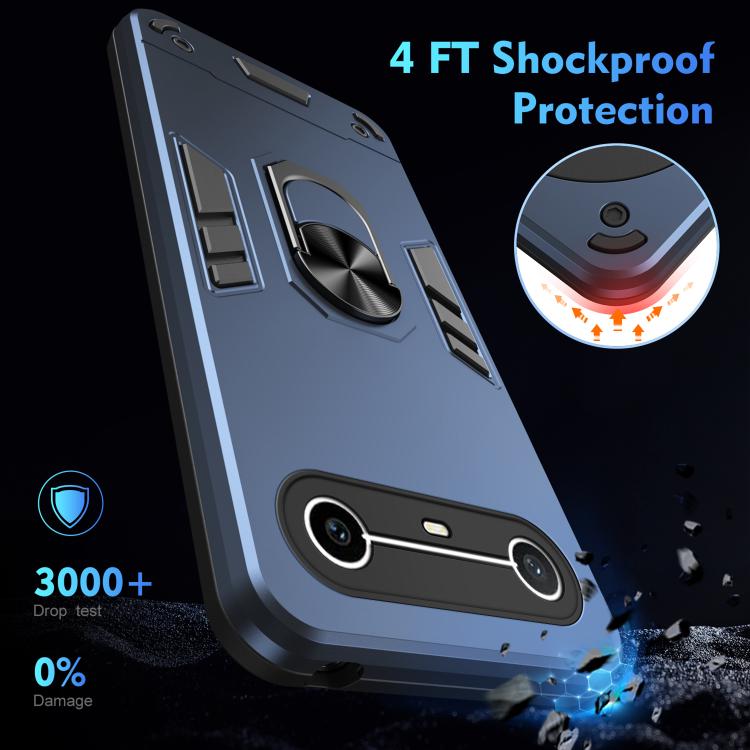 For Tecno Pova Slim 5G / Spark Slim 4G Shockproof Metal Ring Holder Phone Case