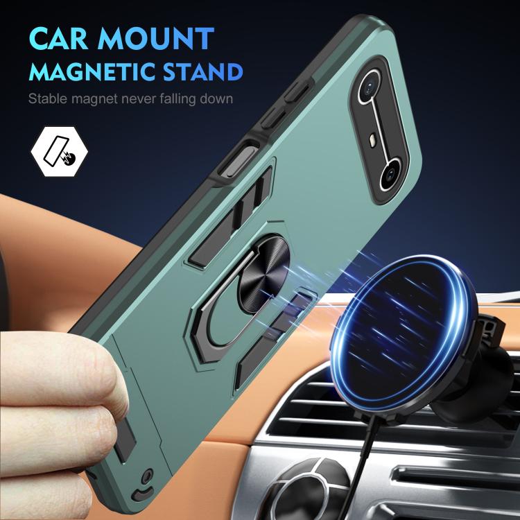 For Tecno Pova Slim 5G / Spark Slim 4G Shockproof Metal Ring Holder Phone Case