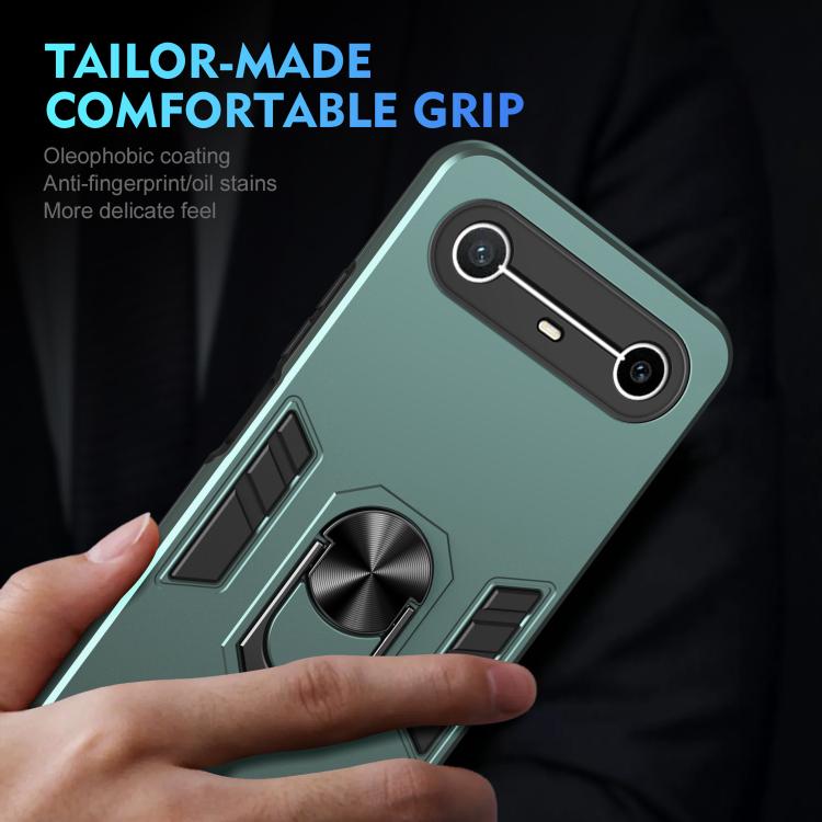 For Tecno Pova Slim 5G / Spark Slim 4G Shockproof Metal Ring Holder Phone Case