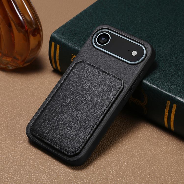 For iPhone Air D04 Calf Texture Dual Card Slot Holder Phone Case