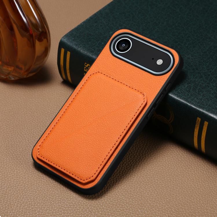 For iPhone Air D04 Calf Texture Dual Card Slot Holder Phone Case