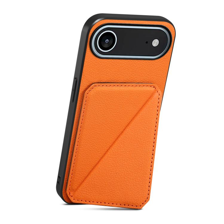 For iPhone Air D04 Calf Texture Dual Card Slot Holder Phone Case