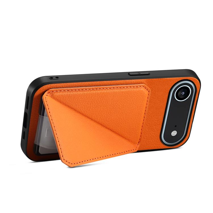 For iPhone Air D04 Calf Texture Dual Card Slot Holder Phone Case