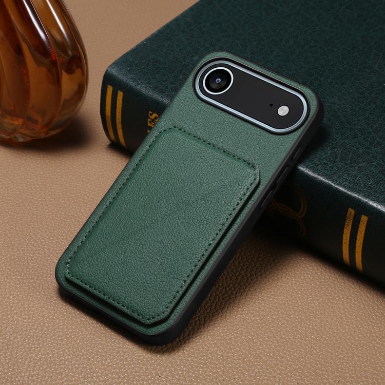 For iPhone Air D04 Calf Texture Dual Card Slot Holder Phone Case