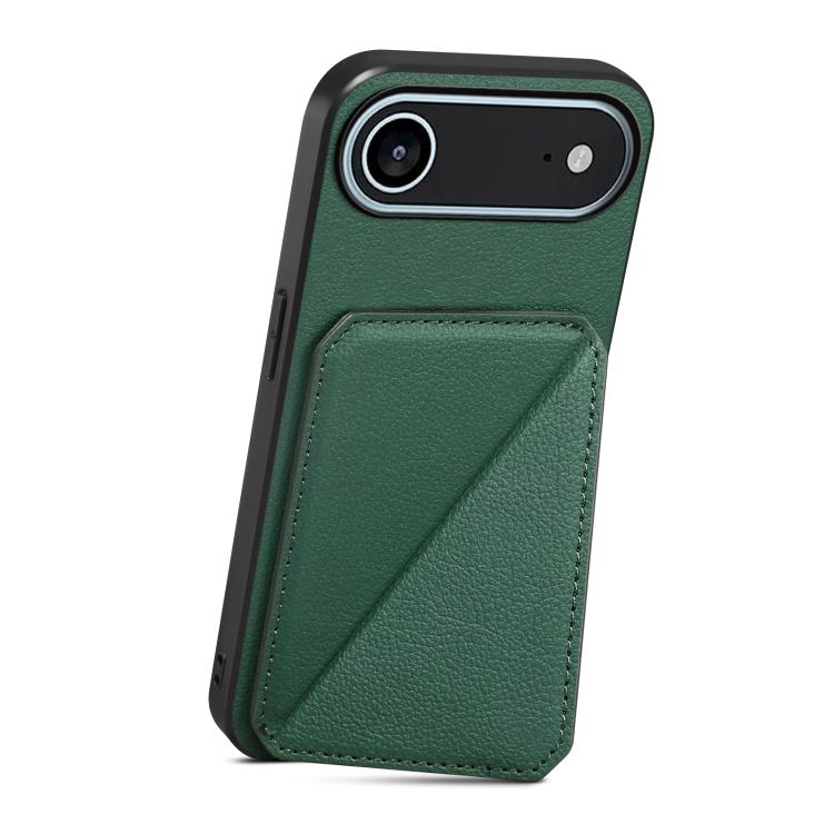 For iPhone Air D04 Calf Texture Dual Card Slot Holder Phone Case