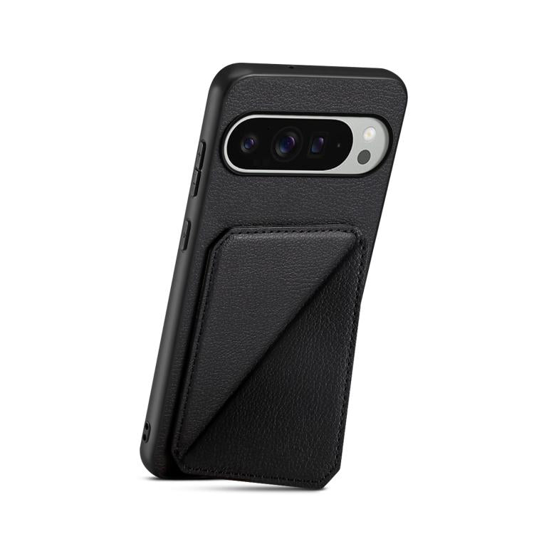 For Google Pixel 10 Pro XL D04 Calf Texture Dual Card Slot Holder Phone Case