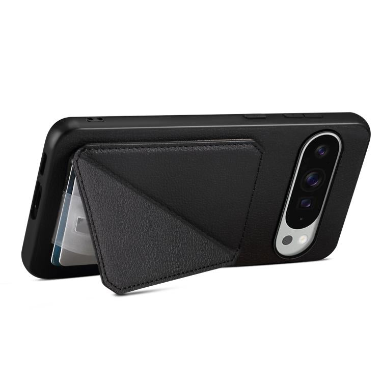 For Google Pixel 10 Pro XL D04 Calf Texture Dual Card Slot Holder Phone Case