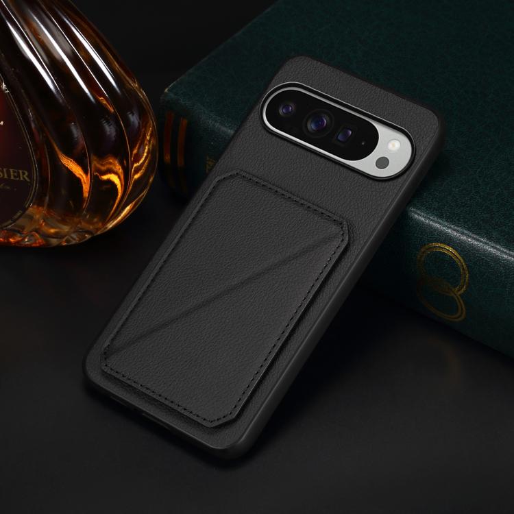 For Google Pixel 10 Pro XL D04 Calf Texture Dual Card Slot Holder Phone Case