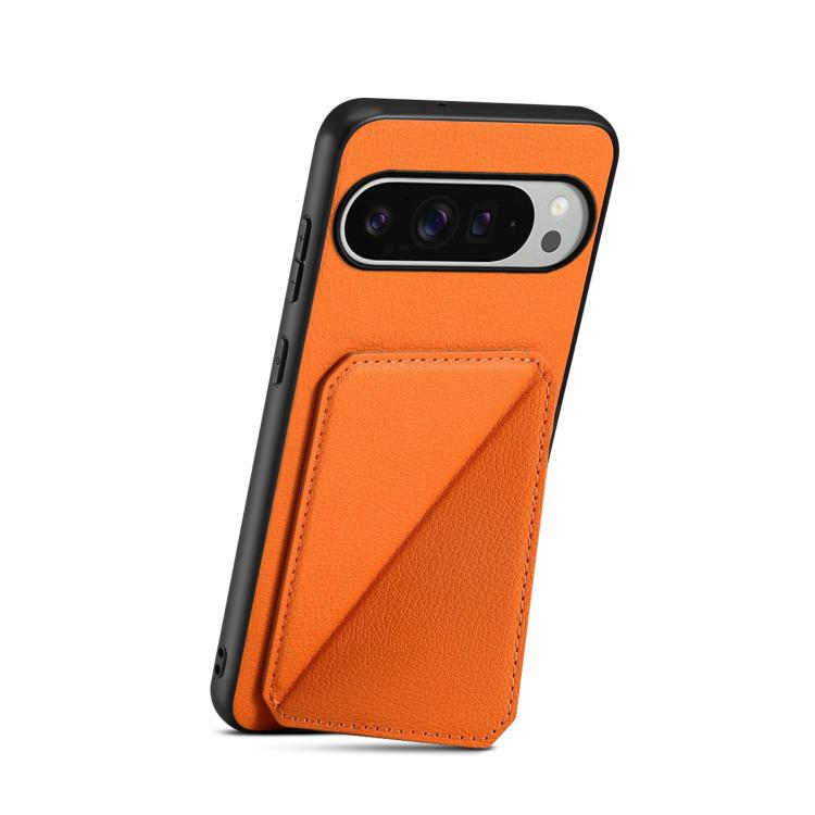 For Google Pixel 10 Pro XL D04 Calf Texture Dual Card Slot Holder Phone Case