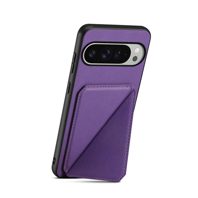 For Google Pixel 10 Pro XL D04 Calf Texture Dual Card Slot Holder Phone Case