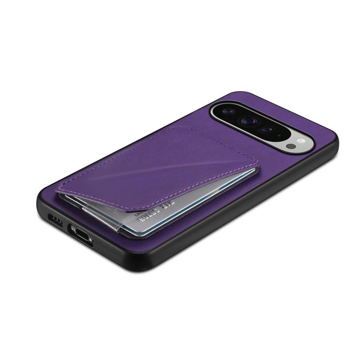 For Google Pixel 10 Pro XL D04 Calf Texture Dual Card Slot Holder Phone Case