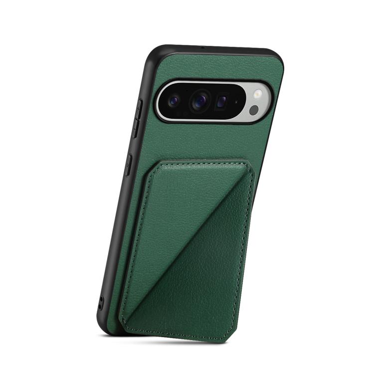 For Google Pixel 10 Pro XL D04 Calf Texture Dual Card Slot Holder Phone Case