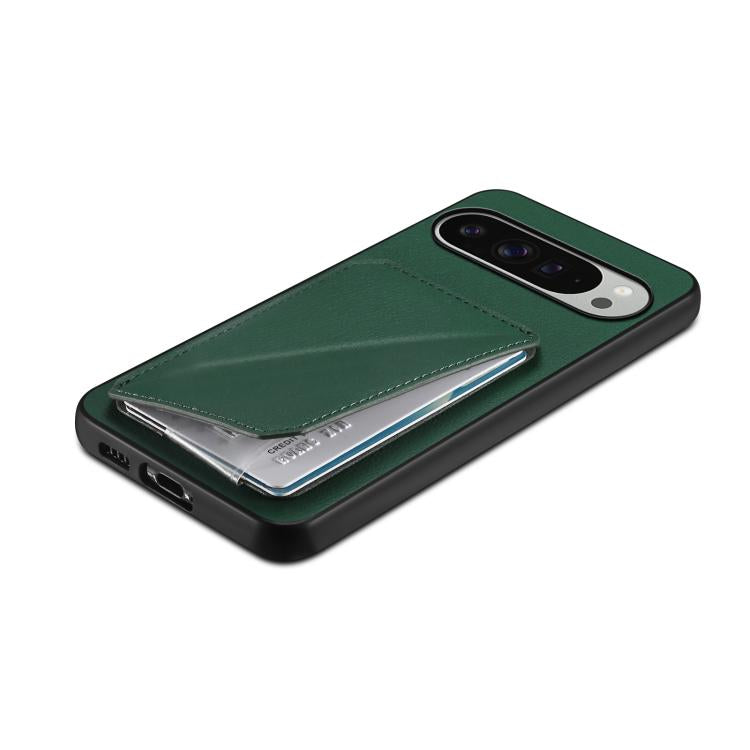 For Google Pixel 10 Pro XL D04 Calf Texture Dual Card Slot Holder Phone Case