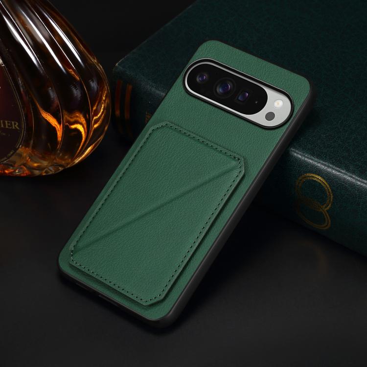 For Google Pixel 10 Pro XL D04 Calf Texture Dual Card Slot Holder Phone Case