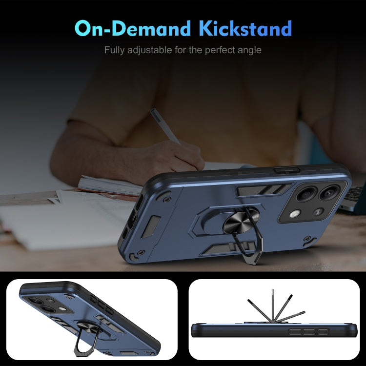 For Xiaomi Redmi Note 13 Shockproof Metal Ring Holder Phone Case