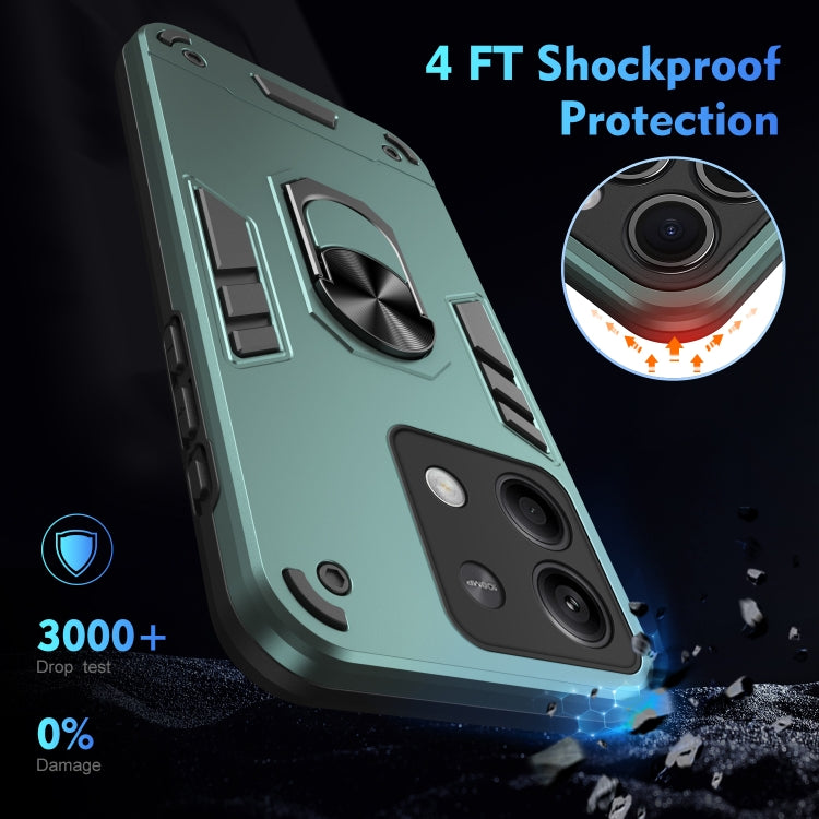 For Xiaomi Redmi Note 13 Shockproof Metal Ring Holder Phone Case