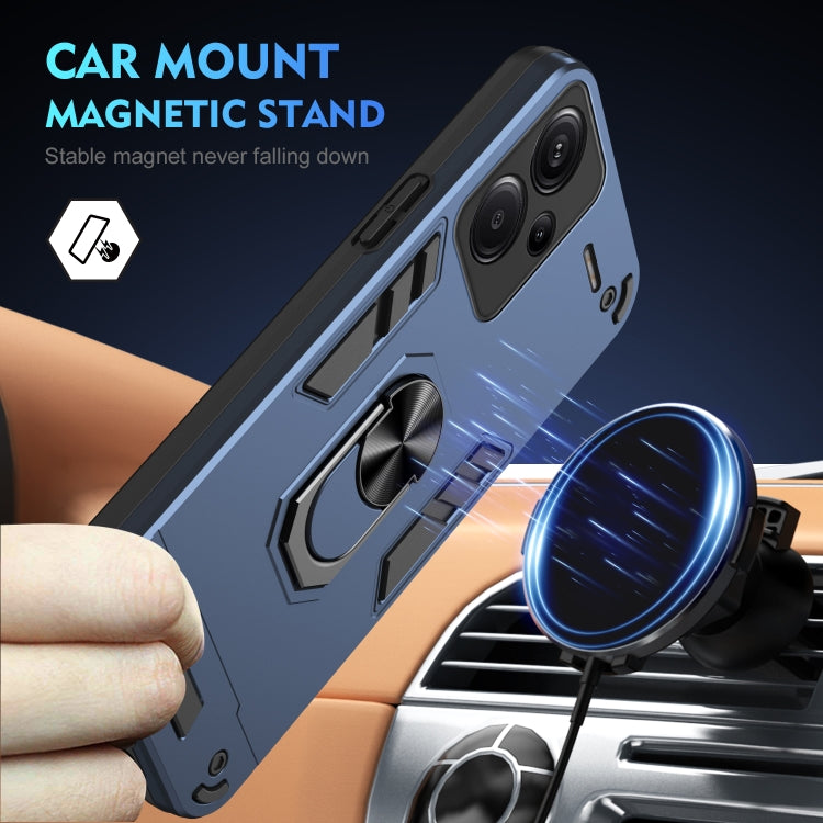 For Xiaomi Redmi Note 13 Pro+ Shockproof Metal Ring Holder Phone Case