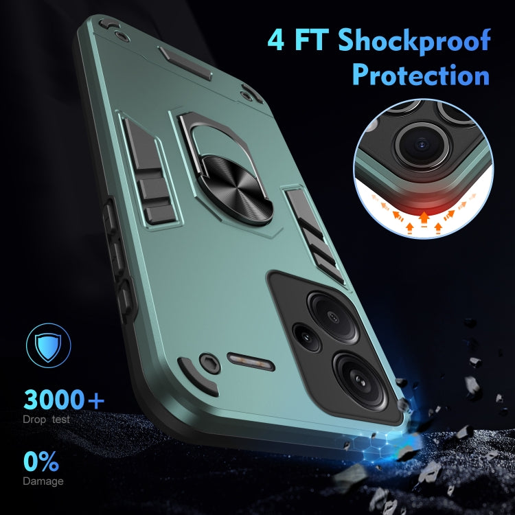 For Xiaomi Redmi Note 13 Pro+ Shockproof Metal Ring Holder Phone Case
