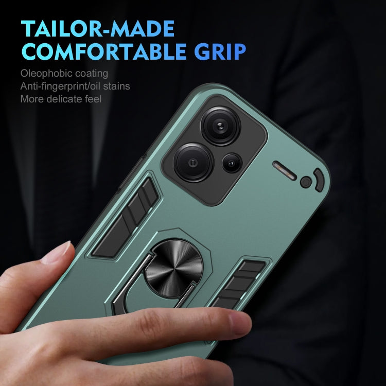 For Xiaomi Redmi Note 13 Pro+ Shockproof Metal Ring Holder Phone Case
