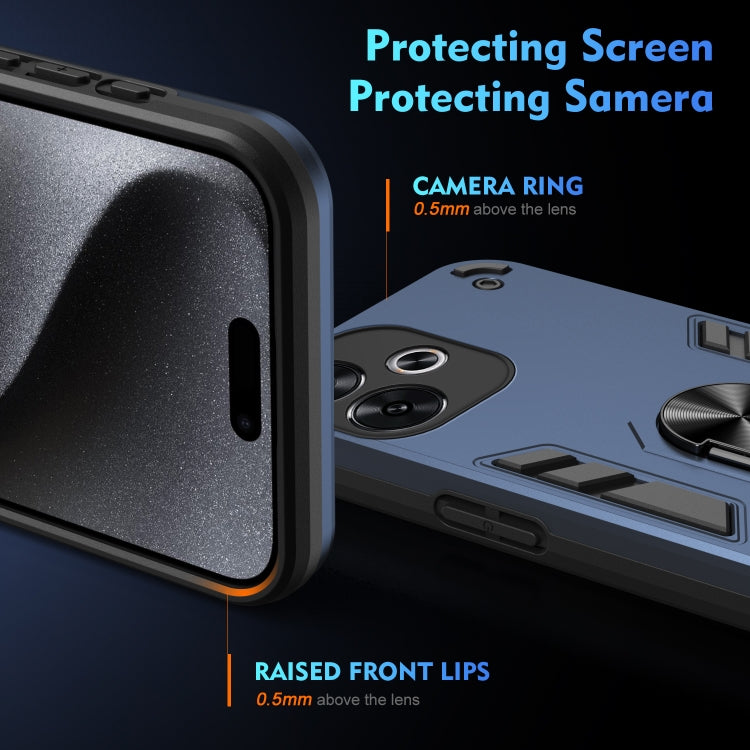 For Xiaomi Redmi Turbo 3 Shockproof Metal Ring Holder Phone Case